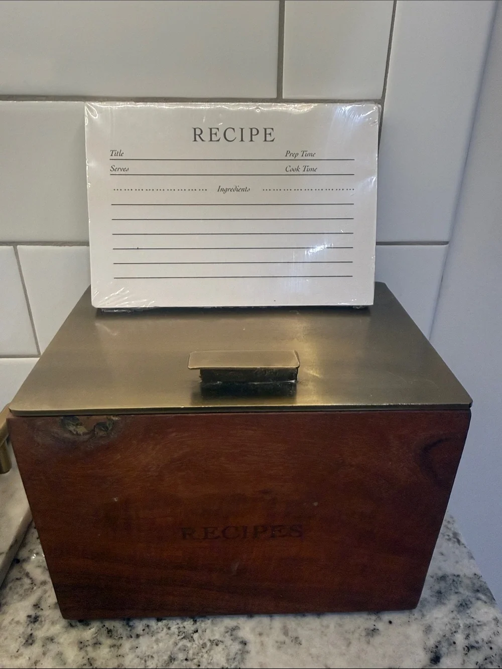 Wood Recipe Box